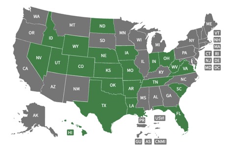 The following map is available on the USDA website with links and a graph organizing the restrictions by state.