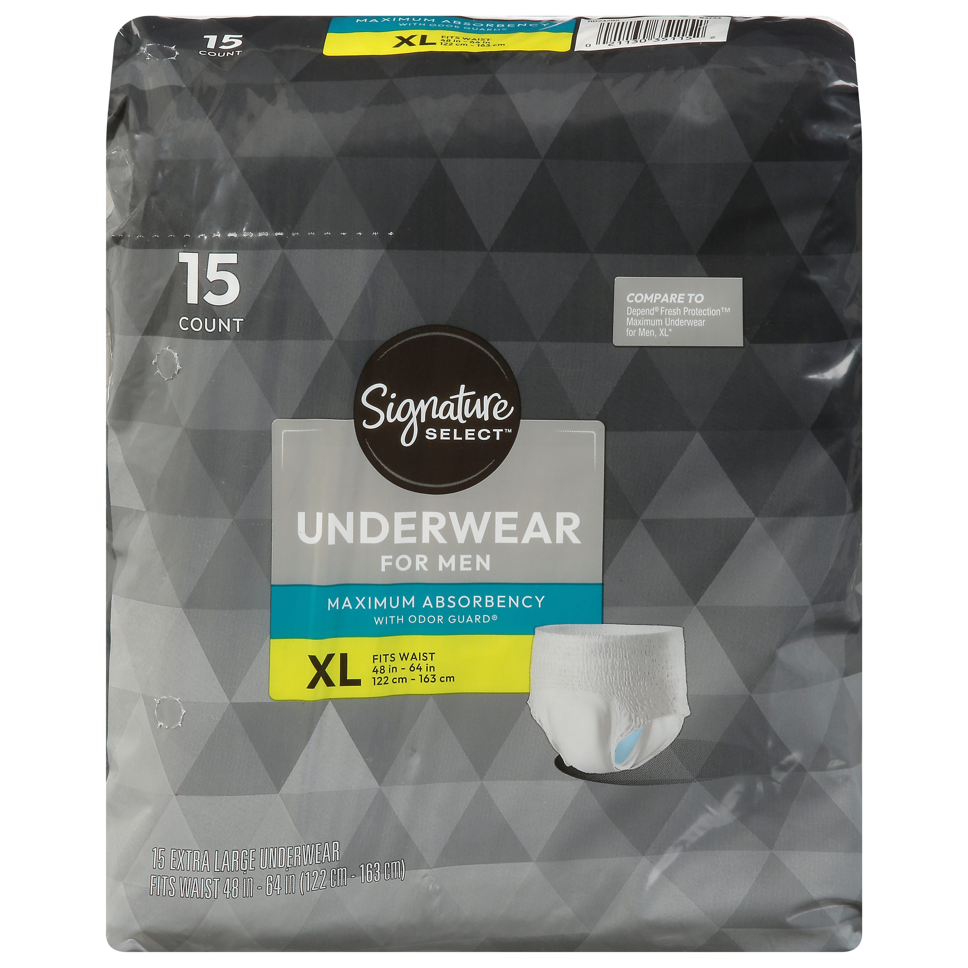 Underwear Men’s Maximum Absorbency XL 15 Ct.