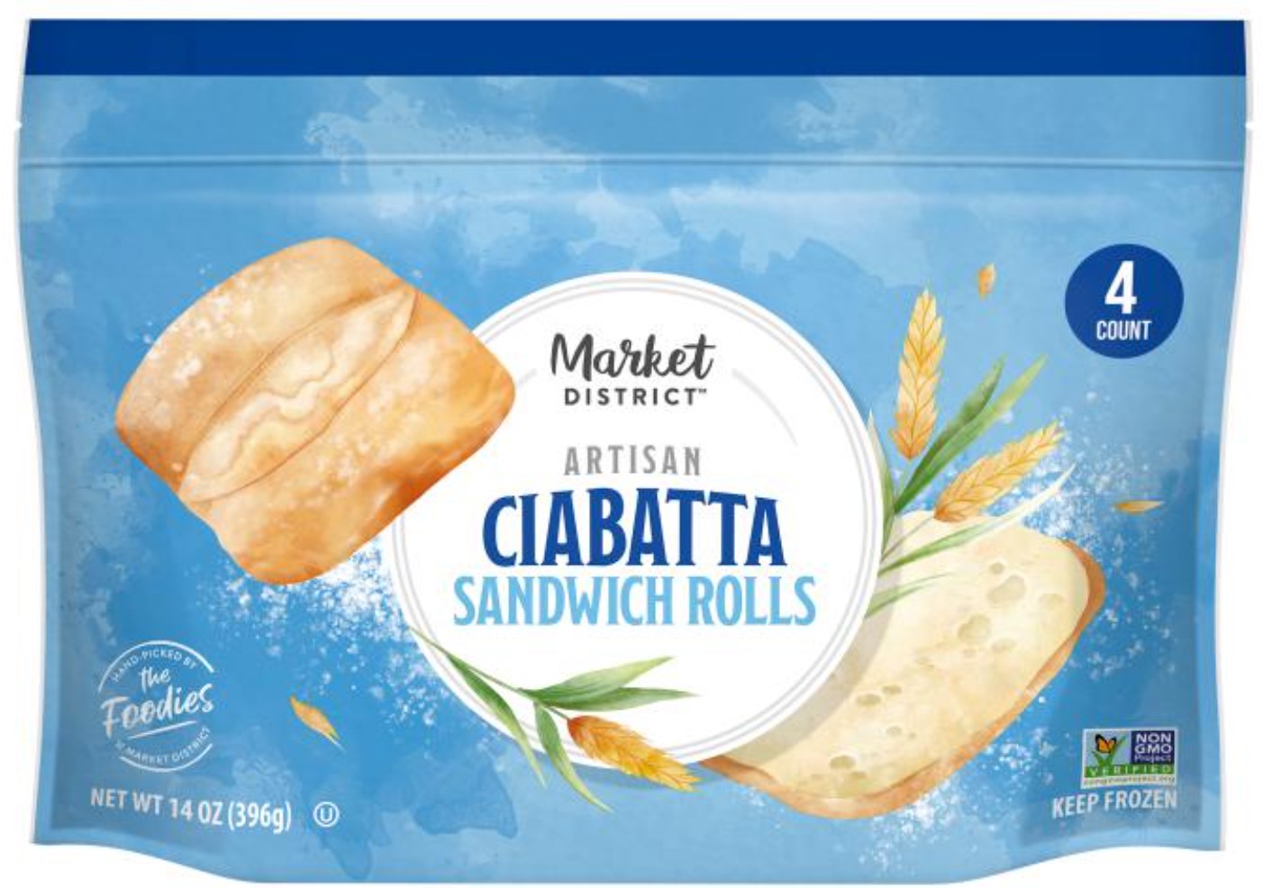 Artisan Ciabatta Sandwich Rolls