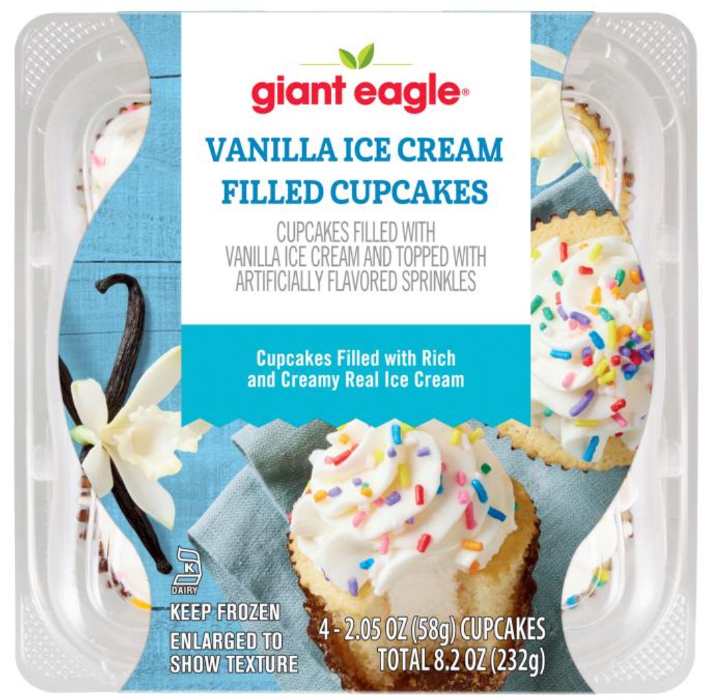 Vanilla Ice Cream Filled Cupcakes