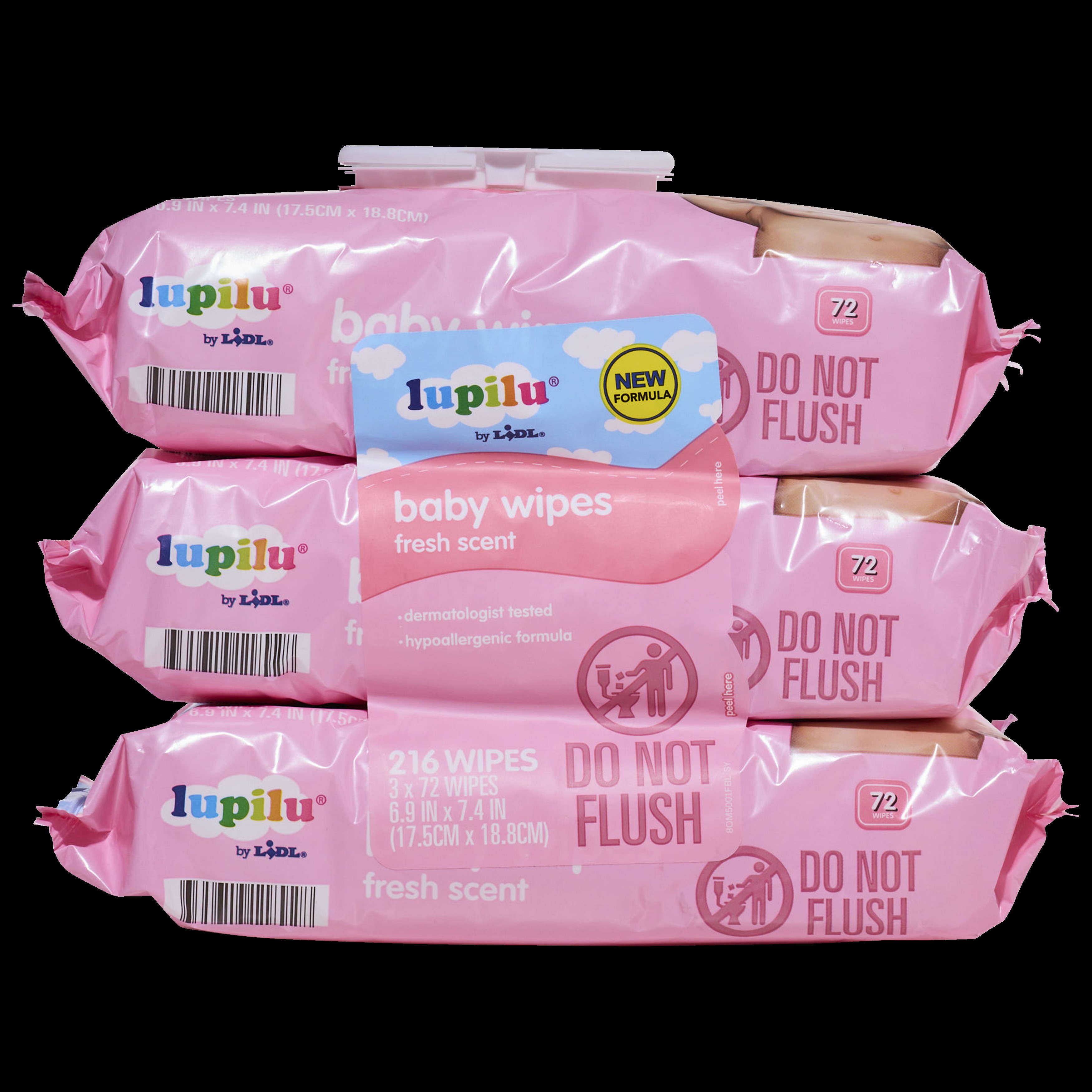 Baby Wipes Fresh Scent 3x72ct