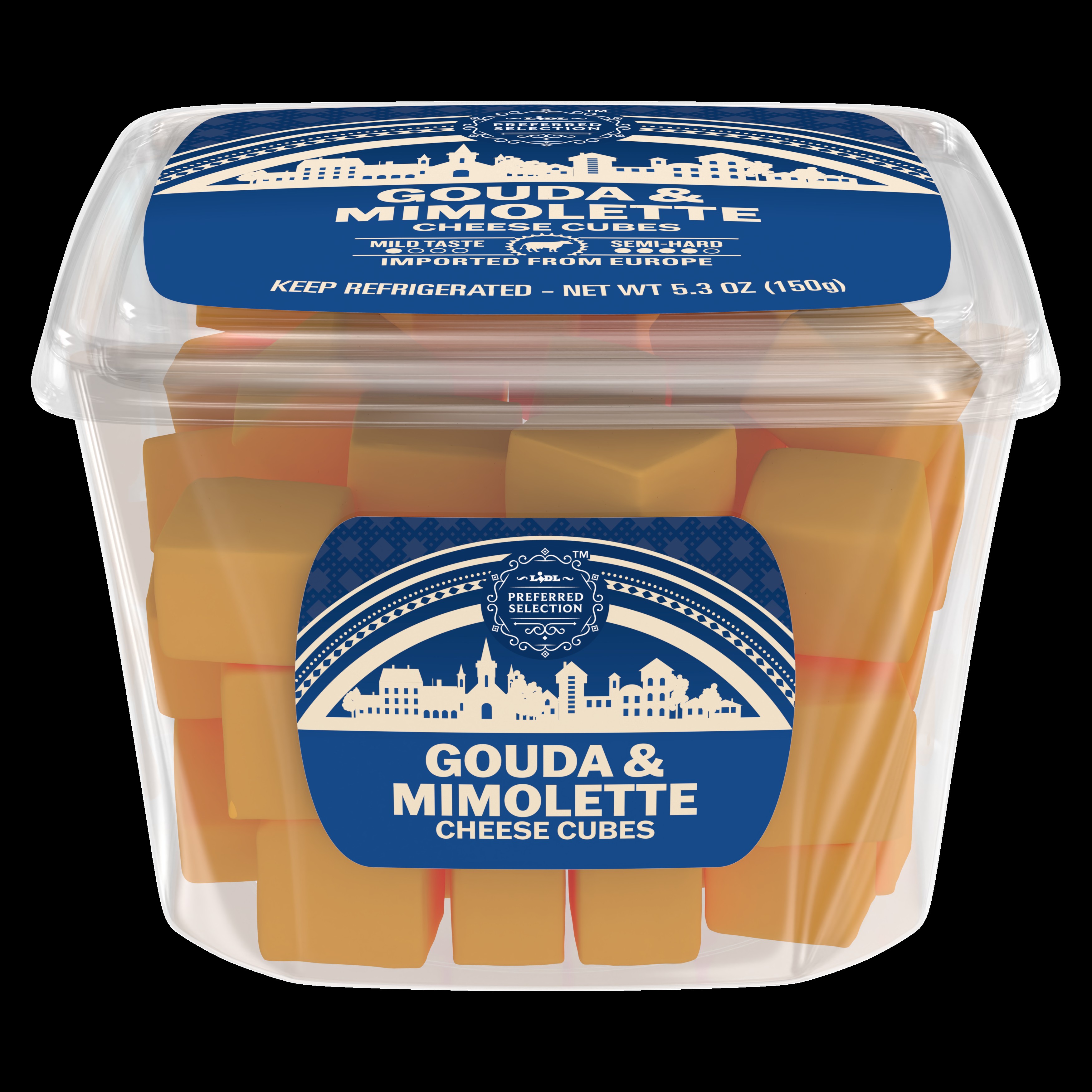 Gouda and Mimolette Snacking Cubes