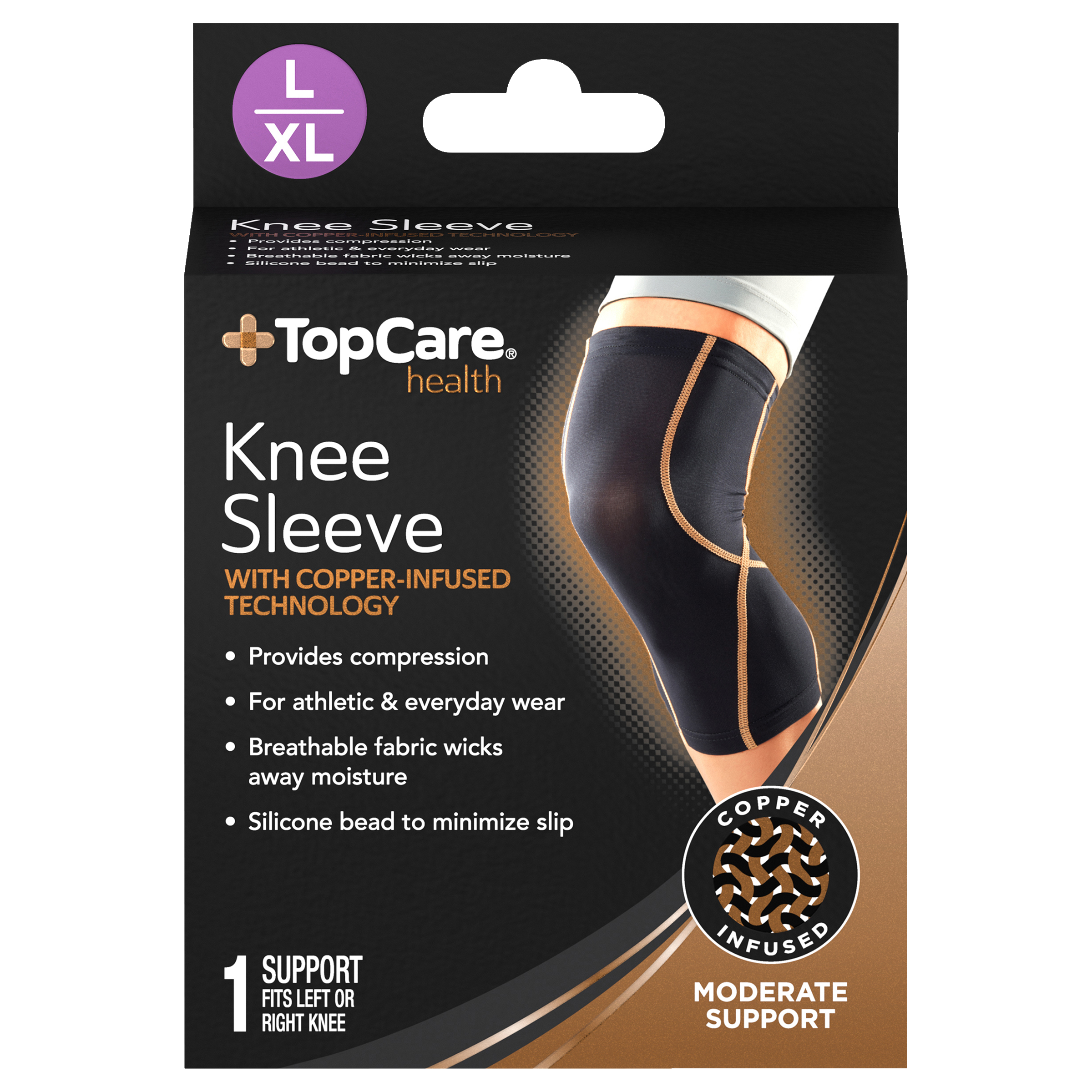 Knee Sleeve with Copper Infused Technology