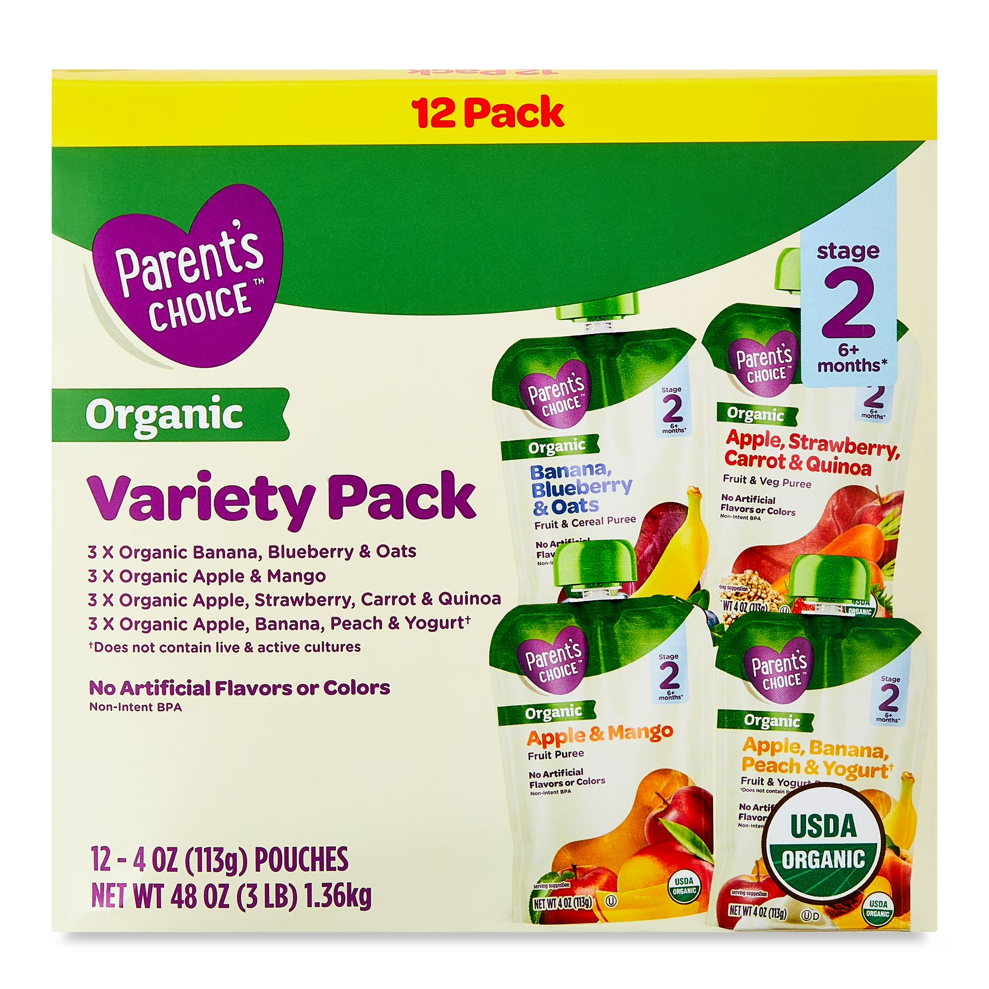 Organic Baby Food Puree Variety Pack