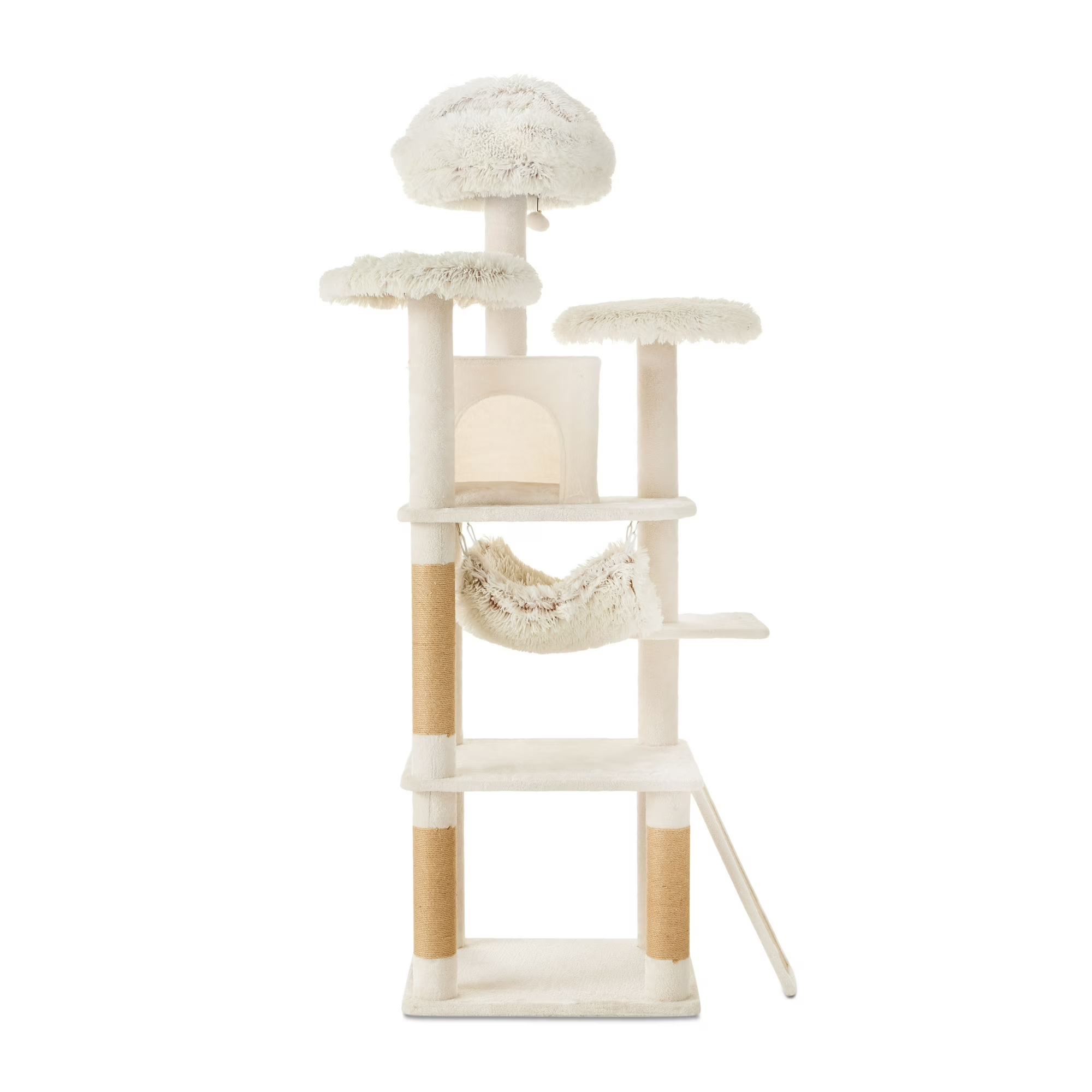 Level 73" Multi-Functional Cat Tree with Condo, Hammock, Scratching Posts