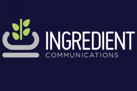 Ingredient Communications Logo on Blue Background