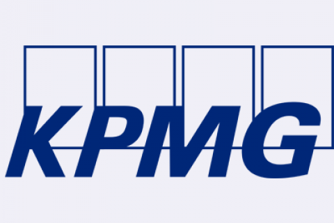 KPMG Logo on Lavender Background